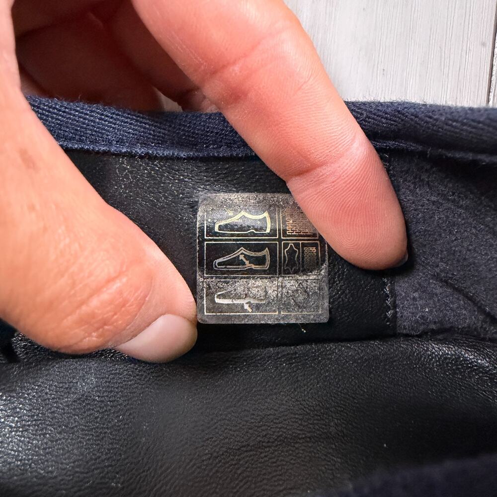 BURBERRY Mens Euro 43/ US 10 Navy Blue Denim Espadrille Laced Shoes Travel - Picture 8 of 10